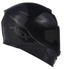 Capacete Asx Eagle Racing Solid Gloss - Preto - 60 (G)