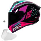 Capacete ASX Masculino Feminino Esportivo Moto Modelo Premium Com Viseira fumê