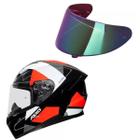 Capacete Axxis Segment Preto Vermelho Viseira Camaleão