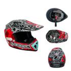 Capacete Bell MX9 Mips Tagger Splatter Vermelho Cinza