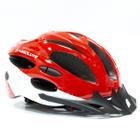 Capacete Bicicleta Bike Absolute Nero Led G Vermelho Branco