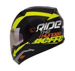 Capacete bieffe b-40 speed (c/oculos) preto/amarelo - 58