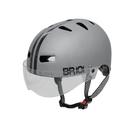 Capacete Bike Ciclismo Skate Patins Patinete Profissional Prata Fosco Viseira Cristal