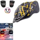 Capacete Ciclismo Bike Mtb Ptk Ajustável + Par De Sinalizador