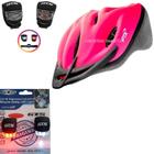 Capacete Ciclismo Bike Mtb Ptk Ajustável + Par De Sinalizador