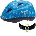 Capacete Ciclista Astronauta Azul e Branco Com regulador