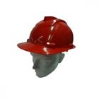 Capacete Com Carneira Ledan Plastico Vermelho 2534