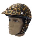 Capacete Coquinho Scooter Elétrica Custom Classic Pele de Onça CCC032 - M.F. CAPACETES