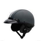 Capacete Coquinho Scooter Moto Elétrica Bike Couro Grafite - BR101