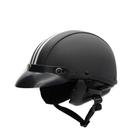 Capacete Coquinho Scooter Moto Elétrica Bike Couro Preto