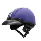 Capacete Coquinho Scooter Moto Elétrica Bike Couro Roxo