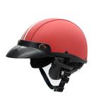 Capacete Coquinho Scooter Moto Elétrica Bike Couro Vermelho - BR101