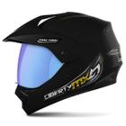 Capacete Cross Fechado Trilha Enduro Off Road Pro Tork Liberty Mx Pro Vision com Viseira Camaleão