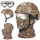 Capacete de Airsoft VPzenar Capacete tático MCTAN com acessórios