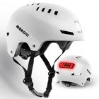 Capacete de bicicleta DKONI com luzes LED USB recarregável branco