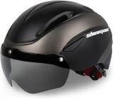 Capacete de bicicleta Shinmax BC-001 para homens e mulheres com óculos