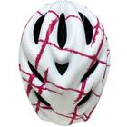 Capacete De Ciclismo Ptk Podium Line Branco Rosa Fosco