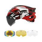 Capacete De Ciclismo Unissex De 54-62 Cm Com Luz LED Para Capacete De Bicicleta Com Viseira De