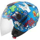 Capacete de Moto Aberto Adulto Pro Tork New Atomic Universe Brilhante