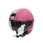 Capacete De Moto Aberto Retro Custom Couro Premium Viseira Cristal - BR101