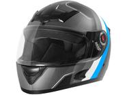 Capacete de Moto Fechado Mixs Helmets - MX5 Super Speed Cinza e Azul Tamanho 56