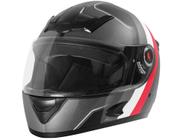 Capacete de Moto Fechado Mixs Helmets - MX5 Super Speed Cinza e Vermelho Tamanho 56