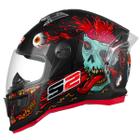 Capacete de Moto Fechado Pro Tork Stealth Zombie Brilhante Adulto