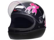 Capacete de Moto Fechado Taurus Fórmula 1 - Femme Preto Tamanho 56