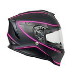 Capacete de Moto Feminino Fechado Mormaii Original Preto Rosa Com Viseira Transparente