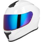 Capacete de motocicleta Auboa Full Face aprovado pelo DOT MD-813 branco