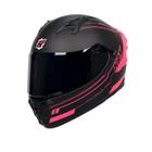 Capacete de motocicleta HAX Obsidian Pro Full Face Dual Visor rosa L