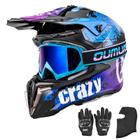 Capacete de motocicleta Oumurs ATV Dirt Bike Dual Visor Adult XL