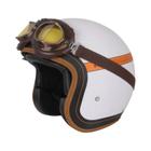 Capacete de Motocicleta Retrô Masculino com Certificação DOT - Estilo Cafe Racer