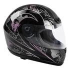 Capacete de motocicleta TCMT DOT Butterfly Flip Up Full Face branco/rosa