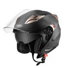 Capacete de motocicleta YEMA YM-627 Open Face DOT aprovado preto XXL