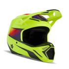 Capacete de motocross Fox Racing V1 Flora Amarelo Tamanho Grande