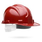 Capacete De Segurança Para Obras Epi Com Carneira Plastcor Construção Civil - Vermelho