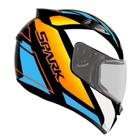 Capacete ebf new spark mix blue preto/laranja-60 - EBF IND. E COM. ART. PLAST.