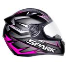 Capacete ebf spark spot preto/rosa fosco