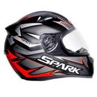 Capacete ebf spark spot preto/vermelho