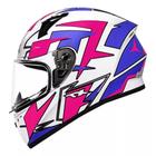 Capacete Ebf XTroy FF526 CRUSH Branco Rosa