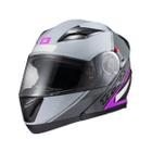 Capacete Escamot Gladiator V3 Makan Cinza Rosa 60 - Texx