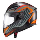 Capacete Escamoteável Kratos Nomade Robocop C/ Óculos Preto Laranja e Cinza 58 - Texx