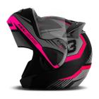 Capacete Escamoteável Protork V-Pro Jet 3 Rosa 58