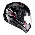 Capacete F9 FLY HG CITY PRETO/VERMELHO TAMANHO 60