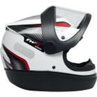 Capacete Fechado Automatic Branco FW3 Com Viseira Transparente E Narigueira Casco em ABS Resistente