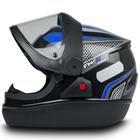 Capacete Fechado Automatic Preto com Azul Narigueira Tam 56 - FW3