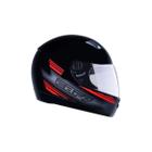 Capacete Fechado Ebf 7 Carbon Preto Vermelho tamanho 56