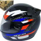 Capacete Fechado Ebf New Fit Control Preto/Azul