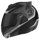 Capacete Fechado Escamoteavel Robocop Articulado V-pro Jet 3 Preto Viseira Fumê Pro Tork Masculino